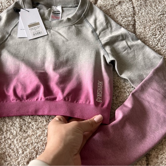New Pink & Grey Gymshark Crop Top - Picture 3 of 4